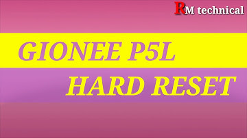 How to GIONEE P5L hard reset pattern unlock