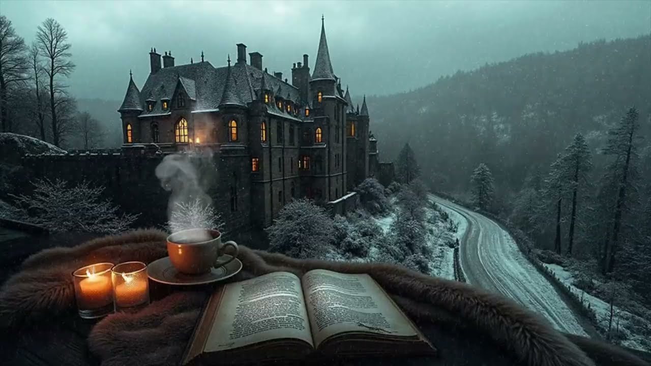 Snowy Gothic Manor at Dusk ❄️ Dark Academia Piano for Reading, Writing & Calm Nights