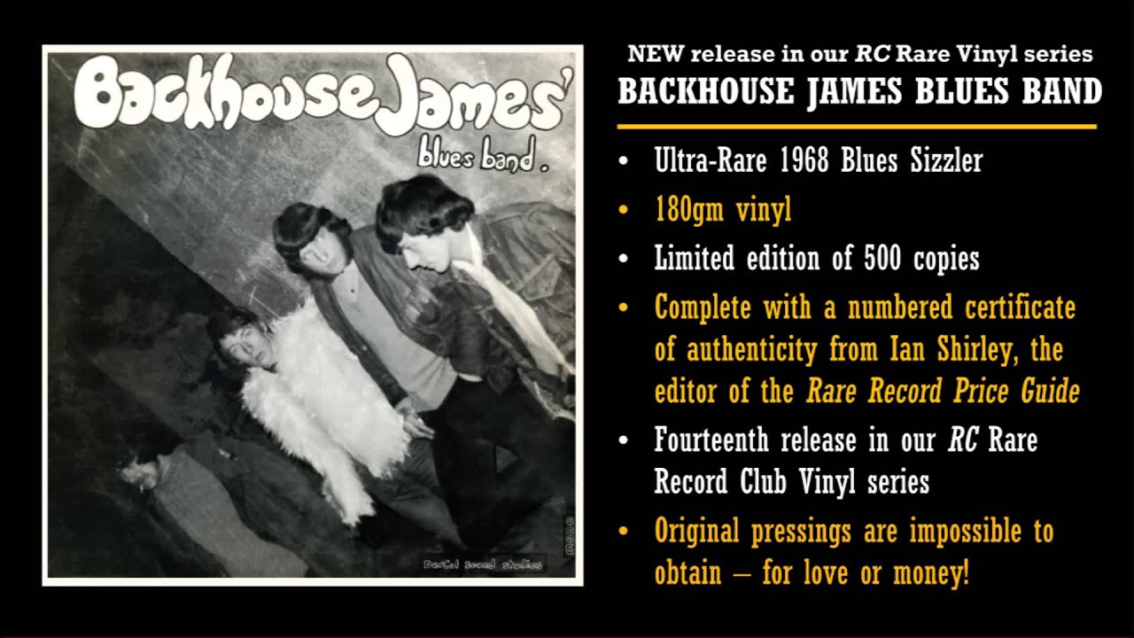 BACKHOUSE JAMES' BLUES BAND. From the Record Collector Rare Vinyl Series.
