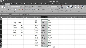 MS.Excel 2016 Lesson 24 PASHTO (upper,lower,proper, etc) BY RAHIM HAIDERY