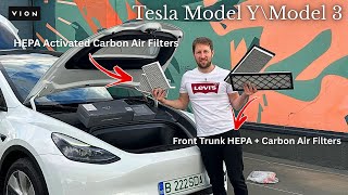 Tesla Model Y Air Filter Change – VION HEPA + Carbon (Cabin & Frunk) | Best Filters on the Market!