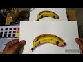 Banana realistic painting # water colour painting # step by step tutorial
