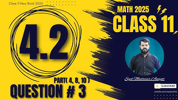 Class 11 Math Exercise 4.2 question 3 Part iv, viii, ix | Exercise 4.2 Math 11 new book 2025