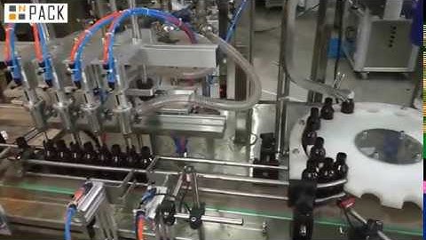 Fully Automatic Four Head Servo Motor Piston Liquid Filling Machine,Ropp Capping machine