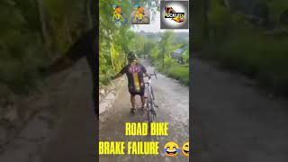 Road bike brake failure | I love cycling 🚴#bike #shorts