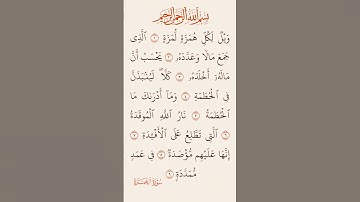 القرآن الكريم سورة الهمزة صلاح بو خاطر #القرآن_الكريم #راحة_نفسية #اطمئن