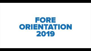FORE Welcoming class 2019- highlights from the orientation