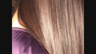 Sanwei ...  silky long hair ... mauve dress