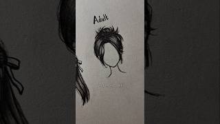 How To Draw Hair Kid, Teen Adult