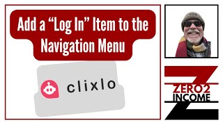 How to Add a Log In Option to Your Navigation Menu in Clixlo