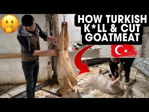 How TURKISH People K*LL & Cut Full GOAT in Turkey🇹🇷 The Cost and Cutting Skills of Goat Meat