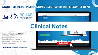 New Rehab My Patient Feature - Clinical Notes