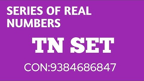 TN SET SERIES CONVERGENCE RELATED PROBLEM CON:9384686847