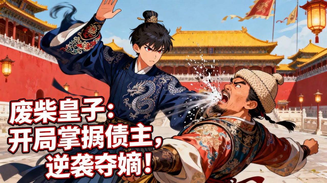 《废柴皇子：开局掌掴债主，逆袭夺嫡！》穿成被诬陷的废物皇子，面对讨债豪奴反手两耳光：本殿一日不死，尔等终究是臣！靠现代智慧洗冤翻盘，#历史#玄幻#小说