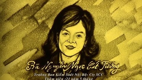 Vẽ tranh cát chân dung vinh danh cá nhân xuất sắc