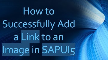 How to Successfully Add a Link to an Image in SAPUI5