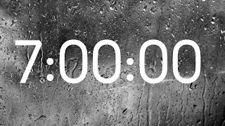 7-Hour Timer with Rain Sounds ASMR + Alarm Clock | 7시간 카운트다운 타이머 | 7小时倒计时计时器 | 7時間カウントダウンタイマー
