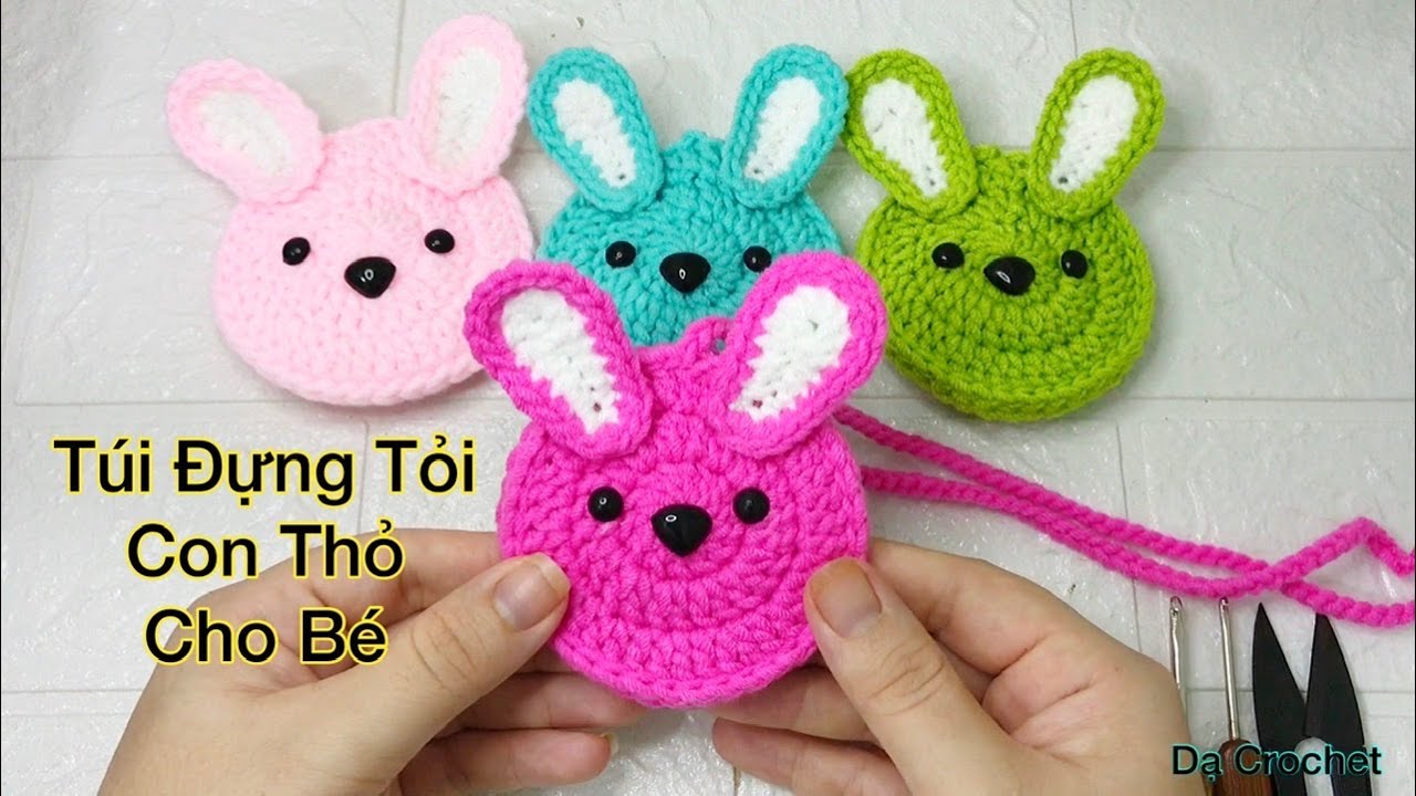 Crochet | Hướng Dẫn Móc Túi Đựng Tỏi Con Thỏ Cho Bé | Dạ Crochet