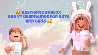 35 aesthetic roblox   YouTube usernames! *untaken* 2020