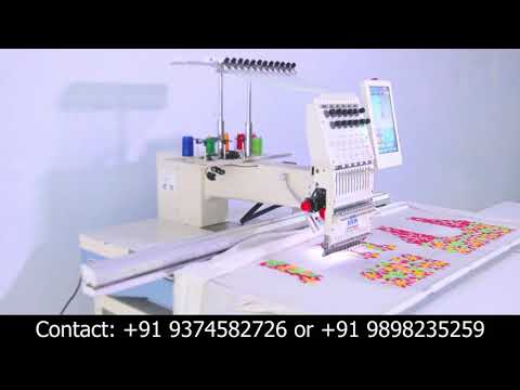 Single Head 12 Needle Computerized Embroidery Machine Youtube