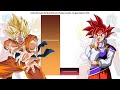 Goku VS Goku Yardrat All Forms Power Levels - Dragon Ball Z / DBS / SDBH