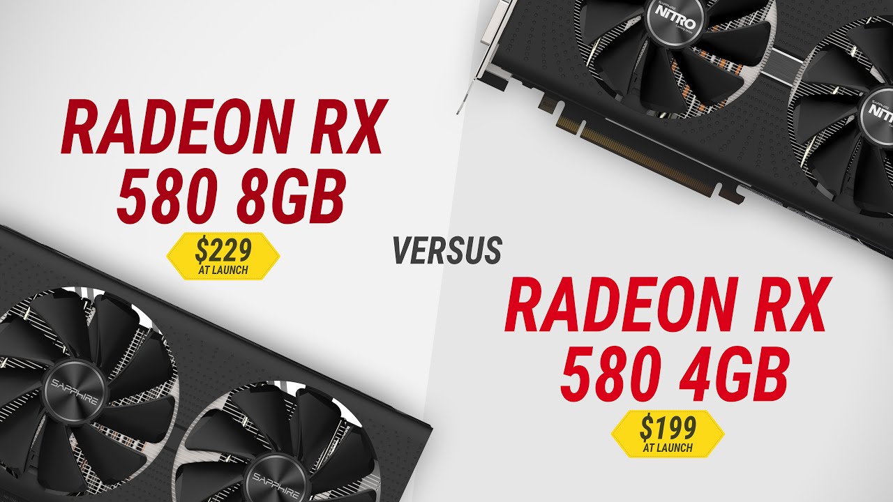 Radeon RX 580 8GB vs Radeon RX 580 4GB in 20 games in 2020 | Full HD -  YouTube