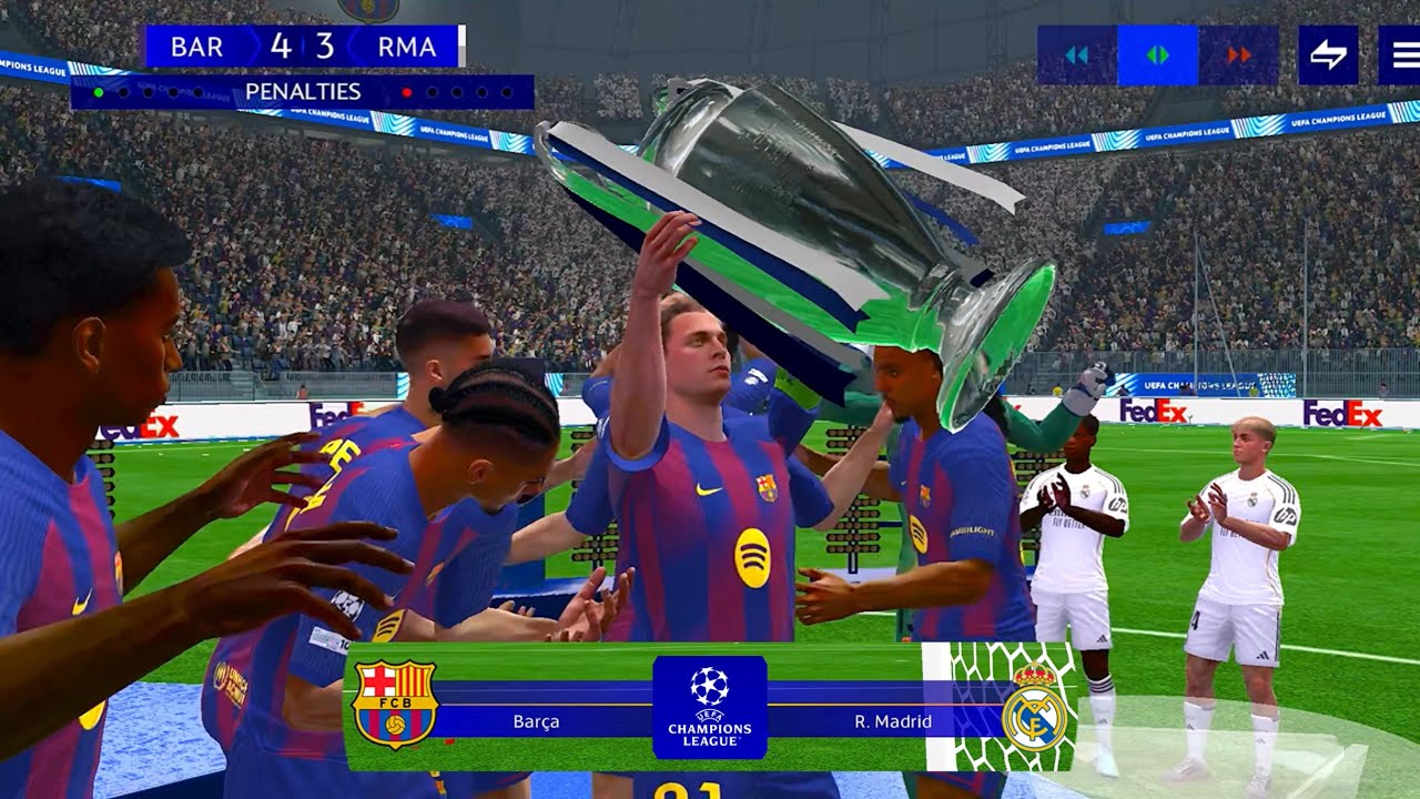 Fc Mobile 26 UCL Final Penalty Shootout Barcelona Vs Real Madrid # ...