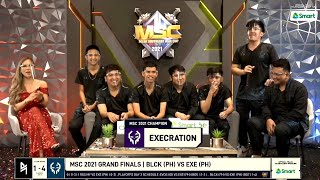 EXECRATION MSC 2021 CHAMPIONS INTERVIEW