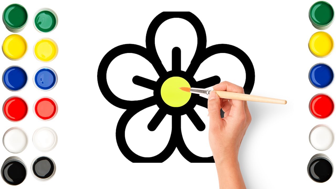 Flower ๐บ Drawing For kids II Draw Flower ๐น || flower ๐ท Drawing step by ...
