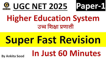 Higher Education System Full Syllabus Revision for UGC NET 2025 |Paper 1 Most Important Topics