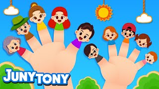 Extended Finger Family | Finger Family Song | Family Song for Kids | Kindergarten Song | JunyTony