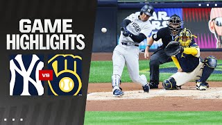 Yankees vs. Brewers Game Highlights (4\/28\/24) | MLB Highlights