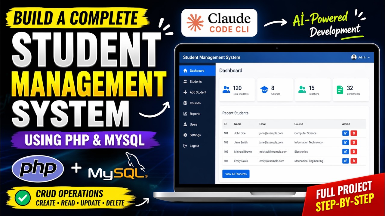 Build a Complete Student Management System (PHP + MySQL) with Claude ...