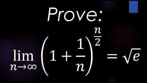 Limit (1+1/n)^n/2 = e^1/2 as n approaches to infinity Proof |Mad Teacher