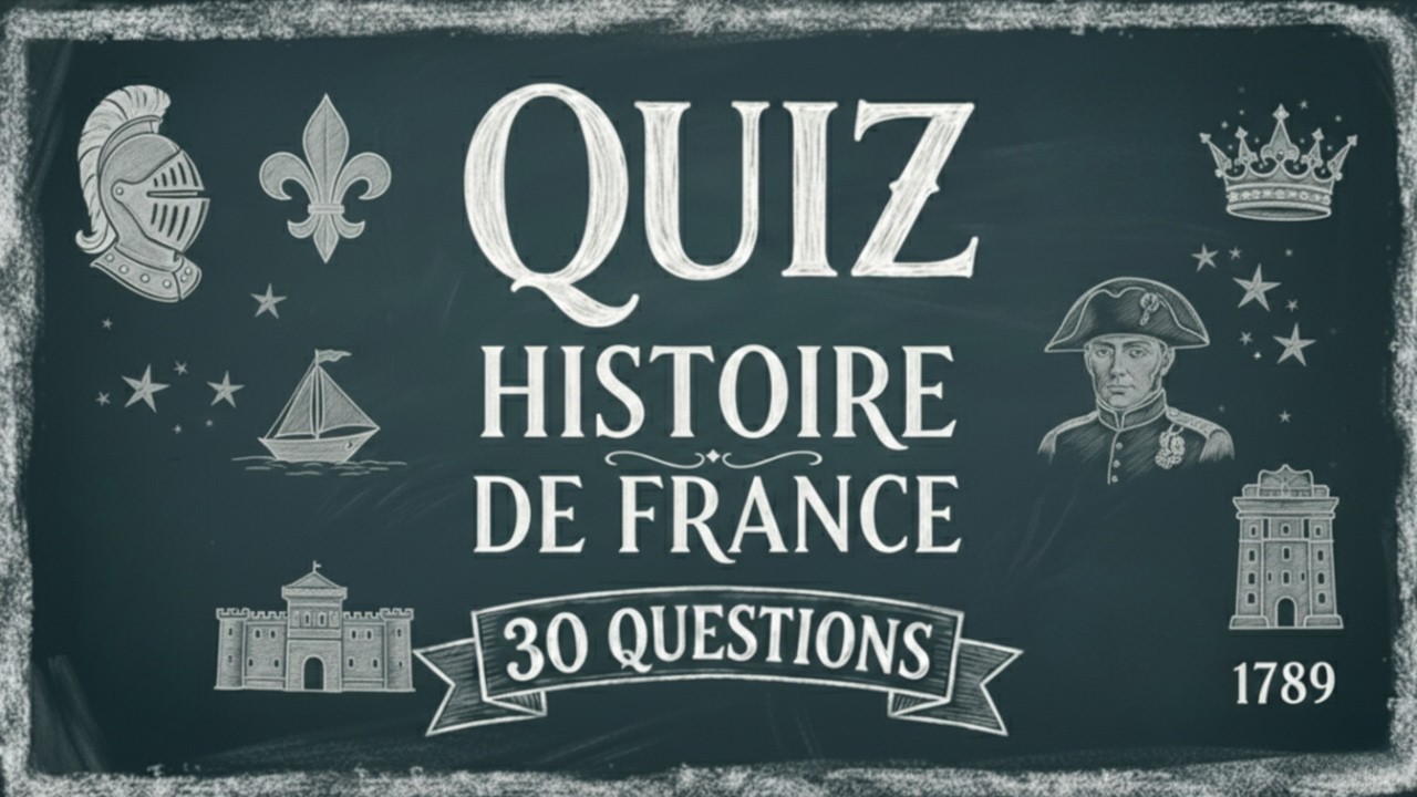 Seul 1% peut avoir 30/30 à ce quiz d'Histoire de France ! 🏆