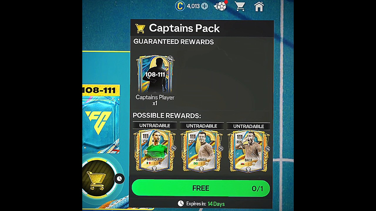 Free 108-111 Captains Pack 🤯 