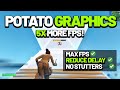 How to Get POTATO GRAPHICS in Fortnite 🥔 HUGE FPS BOOST + FIXED GROUND!