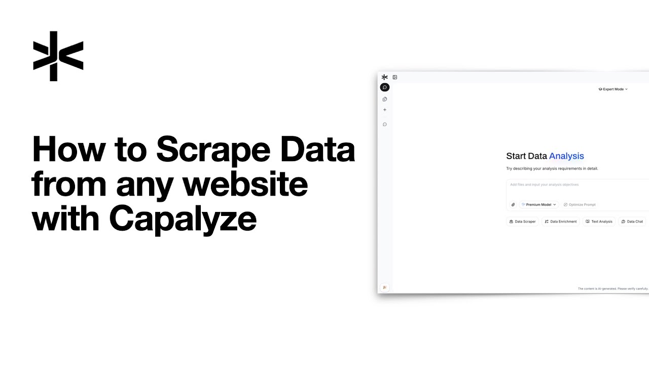 How to scrape data from any website with Capalyze? - YouTube