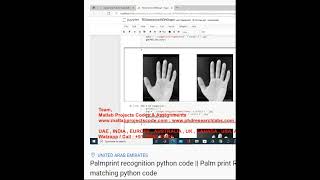 Palmprint recognition python- Palm print ROI feature extraction and matching-PYTHON-IMAGE PROCESSING