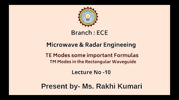 Microwave & Radar Engineering | TM Modes in the Rectangular Waveguide | AKTU Digital Education
