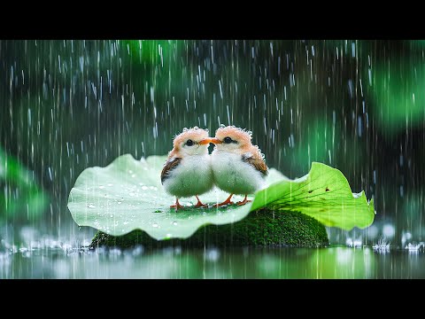 Music for Emotional Cleansing ~ Rain Sounds and Birds Singing to Clear Anxiety and Refresh the Soul