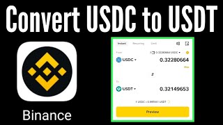 How To Convert Usdc To Usdt On Binance  Binance Usdc To Usdt Convert