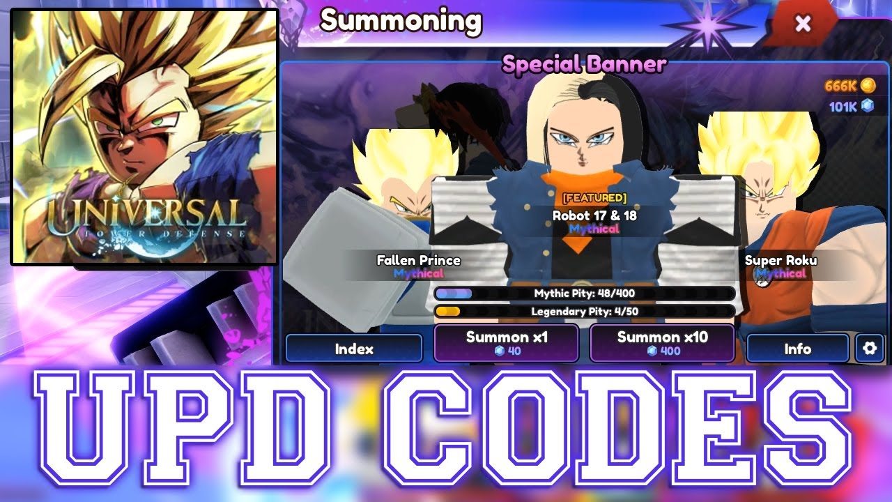 Новое обновление и коды в Universal Tower Defense Roblox