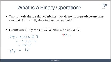 1 Introduction to Binary Operations