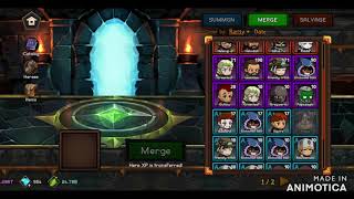 Auto Battles Online ABO - How to merge hero's and upgrade gear! screenshot 5