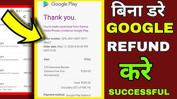 How To Refund Google Play Redeemed Amount | Free Fire Top Up Refund | New technic 2021