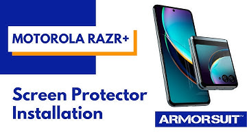 Motorola Razr+ Screen Protector Wet Installation MilitaryShield Video Guide by ArmorSuit