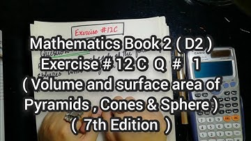 Mathematics Book 2 (D2) |  7th Edition | Exercise # 12 C | Q # 1 | Ifra Syed | in Urdu\Hindi