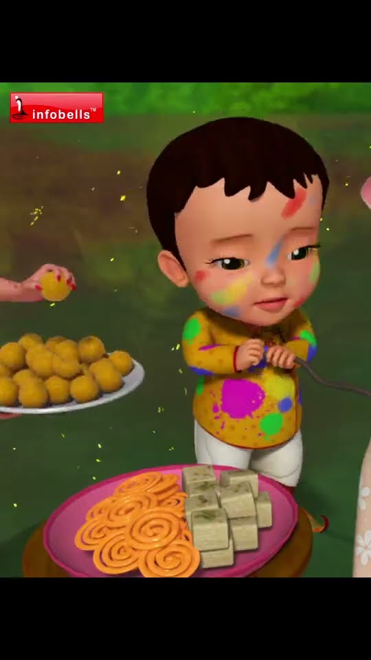 Happy Holi Song - आई रे आई, होली आई | Hindi Rhymes \u0026 Balgeet | Infobells #hindirhymes #holisong