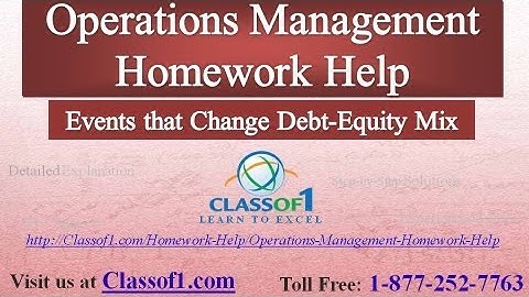 Events that Change Debt Equity Mix : Business Management Homework Help by Classof1.com